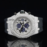 Luxury Fully Iced Out Rose Gold Moissanite Chronograph Watch for Men