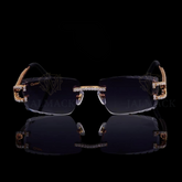 Luxury Brown Lens Moissanite Sunglasses