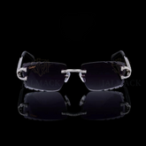 Luxury Silver Pavé Moissanite Sunglasses