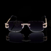 Luxury Black Lens Moissanite Sunglasses