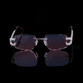 Luxury Pink Gradient Moissanite Sunglasses