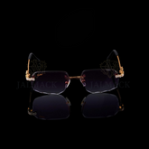 Luxury Gold Pear Cut Moissanite Sunglasses