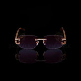 Luxury Purple Gradient Rimless Sunglasses