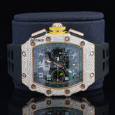 Luxury Moissanite Diamond Watch, Customized Moissanite Studded Watch