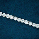 4MM Round Cut VVS1 Moissanite Tennis Bracelet in 925 Sterling Silver