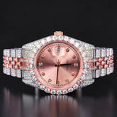 Rose Gold Moissanite Automatic Watch