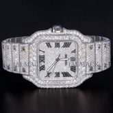 Luxury Square Roman Moissanite Watch