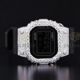 White Diamond Digital Moissanite Luxury Watch