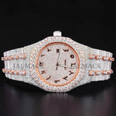 Luxury Rose Gold Arabic Moissanite Watch