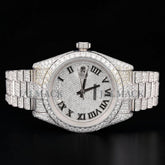 VVS1 D Color Moissanite Day Date Automatic Diamond Watch