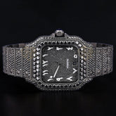 Luxury Black Square Moissanite Watch