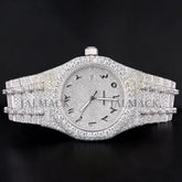 Luxury Silver Moissanite Automatic Watch VVS1 D Color