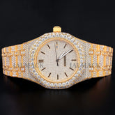 Luxury Gold Moissanite Watch VVS1 D Color