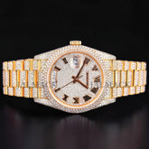 Luxury Gold Day-Date Moissanite Watch