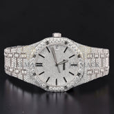 Round Brilliant White Moissanite Automatic Watch