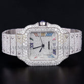 Luxury Square Moissanite Automatic Watch VVS1 D Color