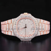 Luxury Rose Gold Moissanite Automatic Watch