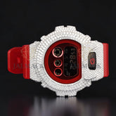Red Digital Moissanite G-Shock Style Moissanite Watch