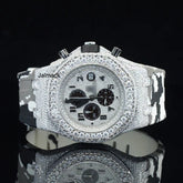 Luxury Fully Iced Out Moissanite Chronograph Watch for Men