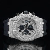 Luxury Fully Iced Out Rose Gold Moissanite Chronograph Watch for Men