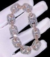 15MM Moissanite Diamond Hip Hop Miami Cuban Bracelet