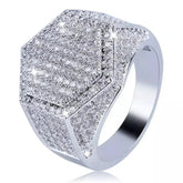 Handmade Moissanite Iced Out Hip Hop Paved Iced Out Synthetic Diamond Big Hollow 925 Sterling silver Jewelry Gift for Him Boyfriend Husband