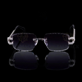 Royal Pear Cut Moissanite Luxury Rimless Sunglasses