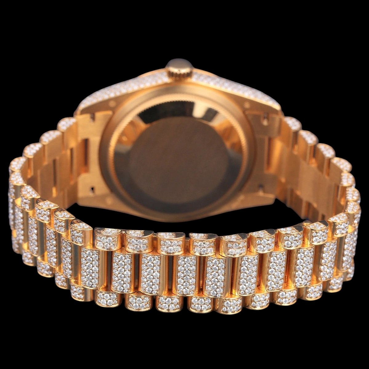 Luxury Gold Day-Date Moissanite Watch