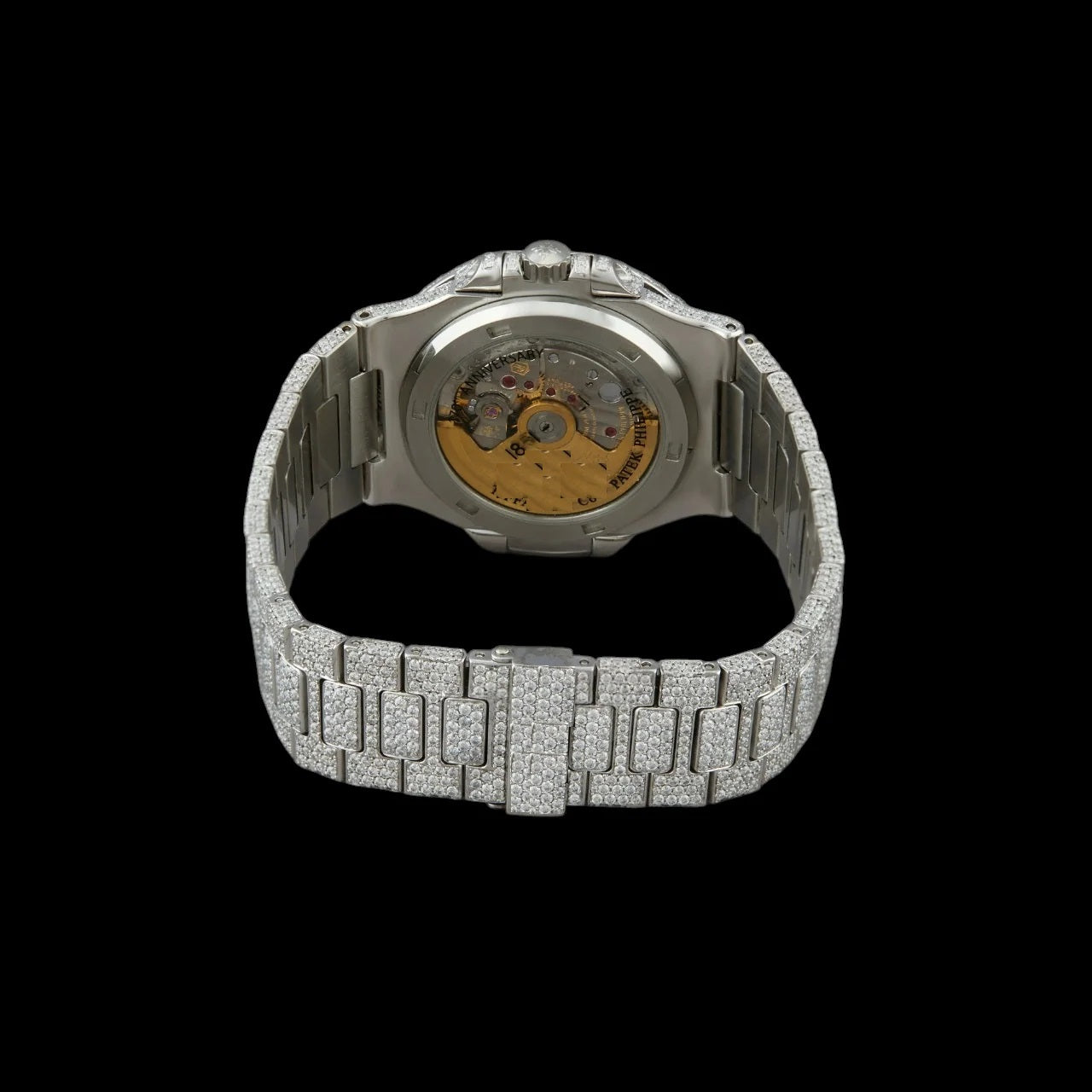 Turquoise Dial Baton Marker Round-Cut Moissanite Watch