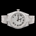 VVS1 D Color Moissanite Day Date Automatic Diamond Watch