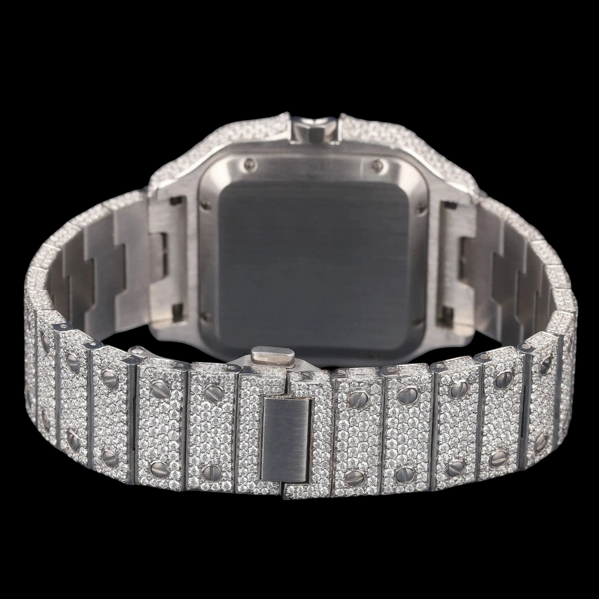 Arabic Dial VVS1 D Color Moissanite Diamond Square Automatic Watch