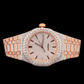 Rose Gold Moissanite Diamond Watch