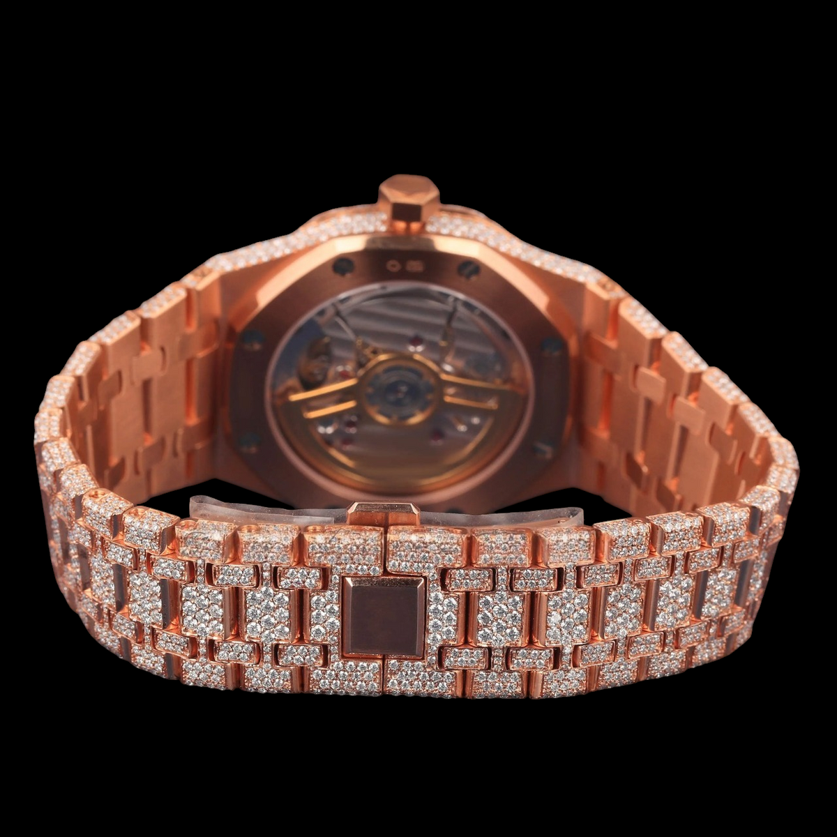 Rose Gold Moissanite Diamond Watch