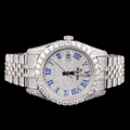 Blue Roman Moissanite Diamond Watch