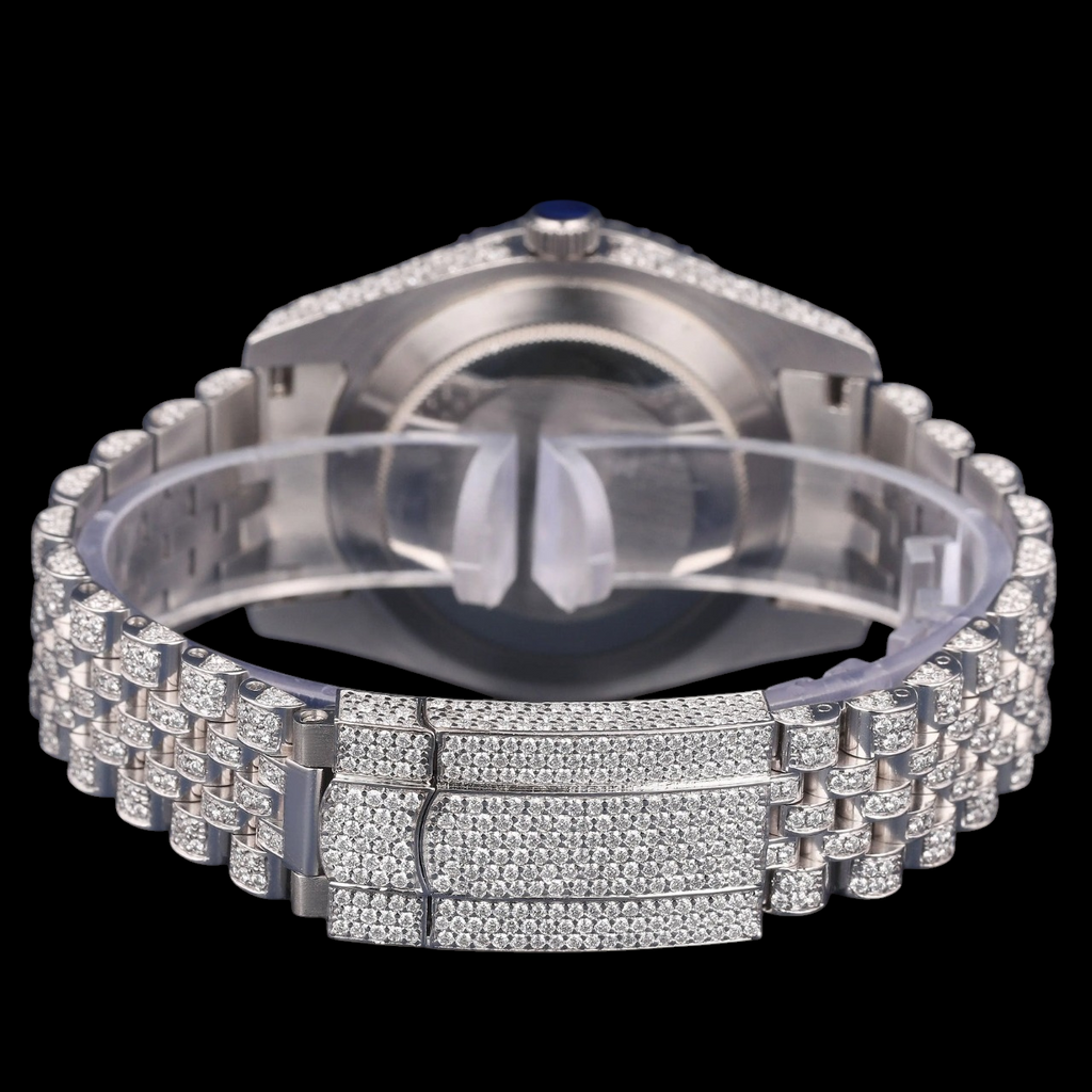 Blue Roman Moissanite Diamond Watch