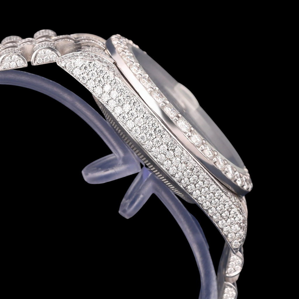Blue Roman Moissanite Diamond Watch