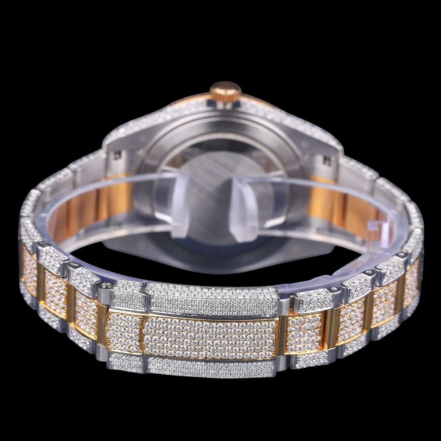 Gold Arabic Letter Moissanite Diamond Marker Automatic Watch