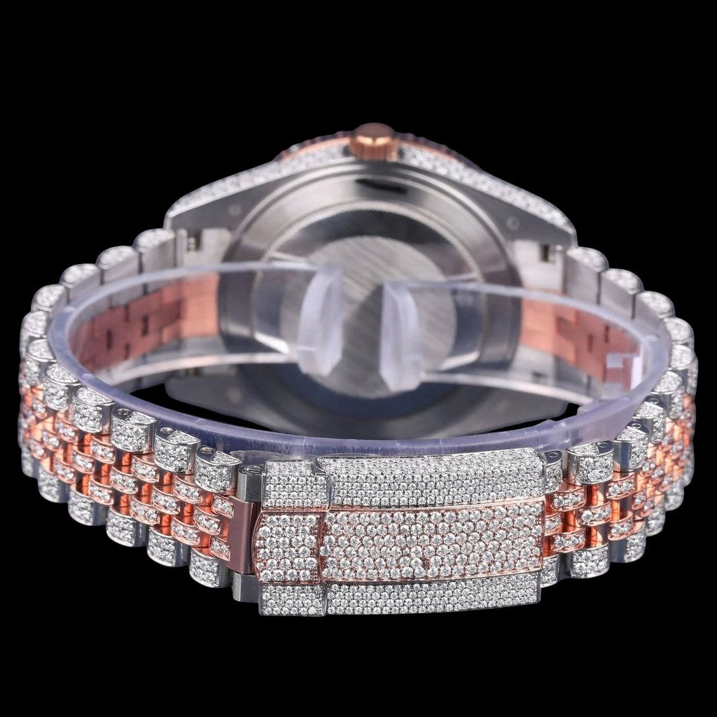 Rose Gold Moissanite Automatic Watch