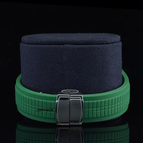 Luxury Green Bealt Moissanite Watch for Men | Iced Out VVS Moissanite Timepiece