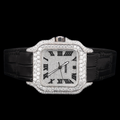 Square Roman Dial VVS1 D Color Moissanite Diamond Automatic Watch