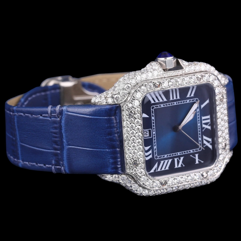 Royal Blue Dial VVS Moissanite Luxury Automatic Watch