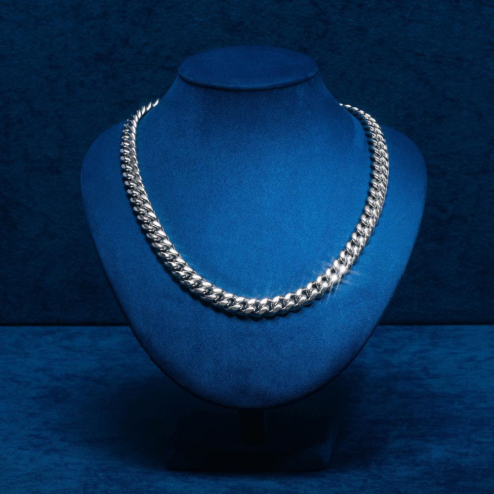 10MM Yellow Gold Plated Moissanite Cuban Link Chain For Fashion