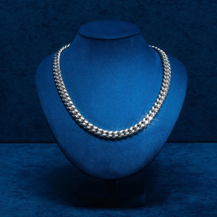 10MM Yellow Gold Plated Moissanite Cuban Link Chain For Fashion