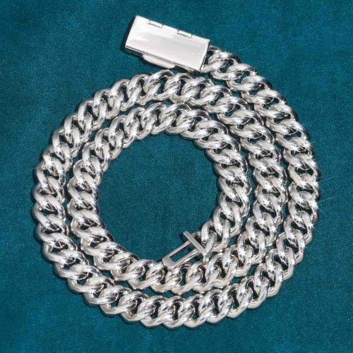 10MM in 925 Silver Moissanite Cuban Link Chain For Men & Women Fashions