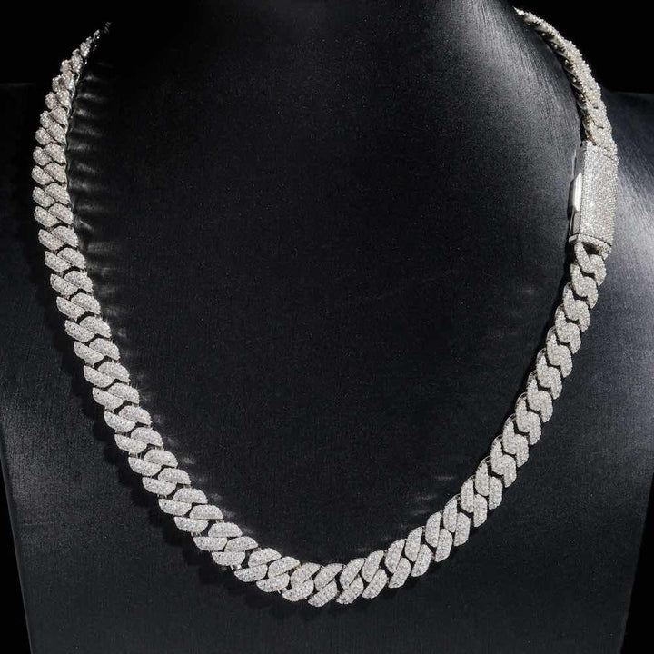 10MM in 925 Silver Moissanite Cuban Link Chain For Men & Women Fashions