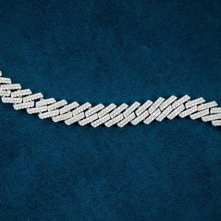 8MM VVS1 D Color Moissanite Herringbone Link Bracelet 925 Sterling Silver Fully Iced Out Luxury Bracelet
