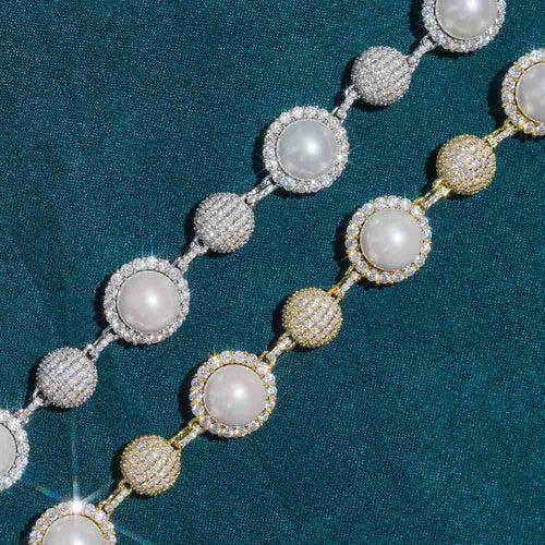 10MM 925 Sterling Silver Stylish Moissanite Ball Chain for Women's Fashion