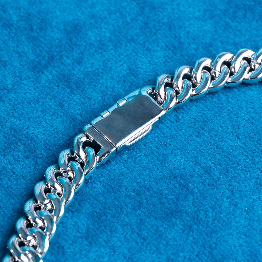 10MM Fully Iced Cuban Link VVS1 D Color Moissanite Chain 925 Sterling Silver