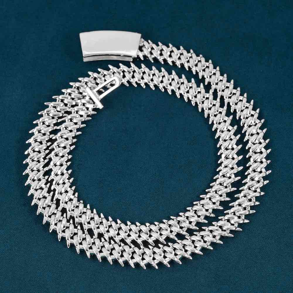 10MM Classic Full Studded Moissanite Cuban Link Chain For Hip Hop Fashion