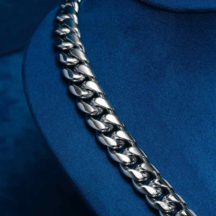 12MM Solitaire Yellow Gold Plated Moissanite Cuban Link Chain